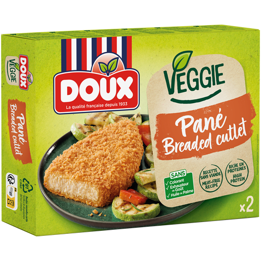 packshot breaded cutlet Doux Veggie